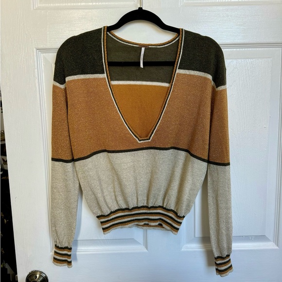 Free People Moss Gold Dust Pullover - Picture 2 of 4